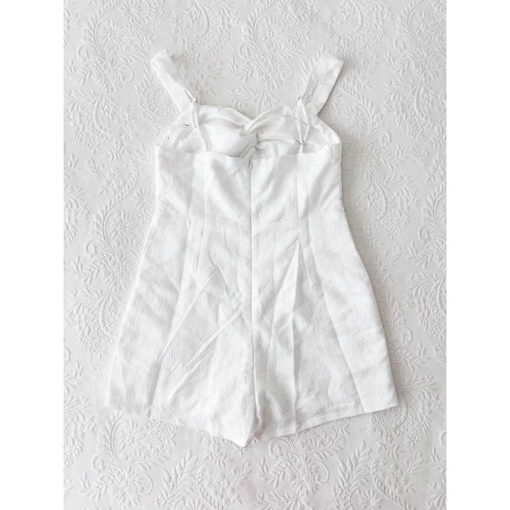 Nwot Lulus Elevated Composure White Jacquard Bust… - image 5